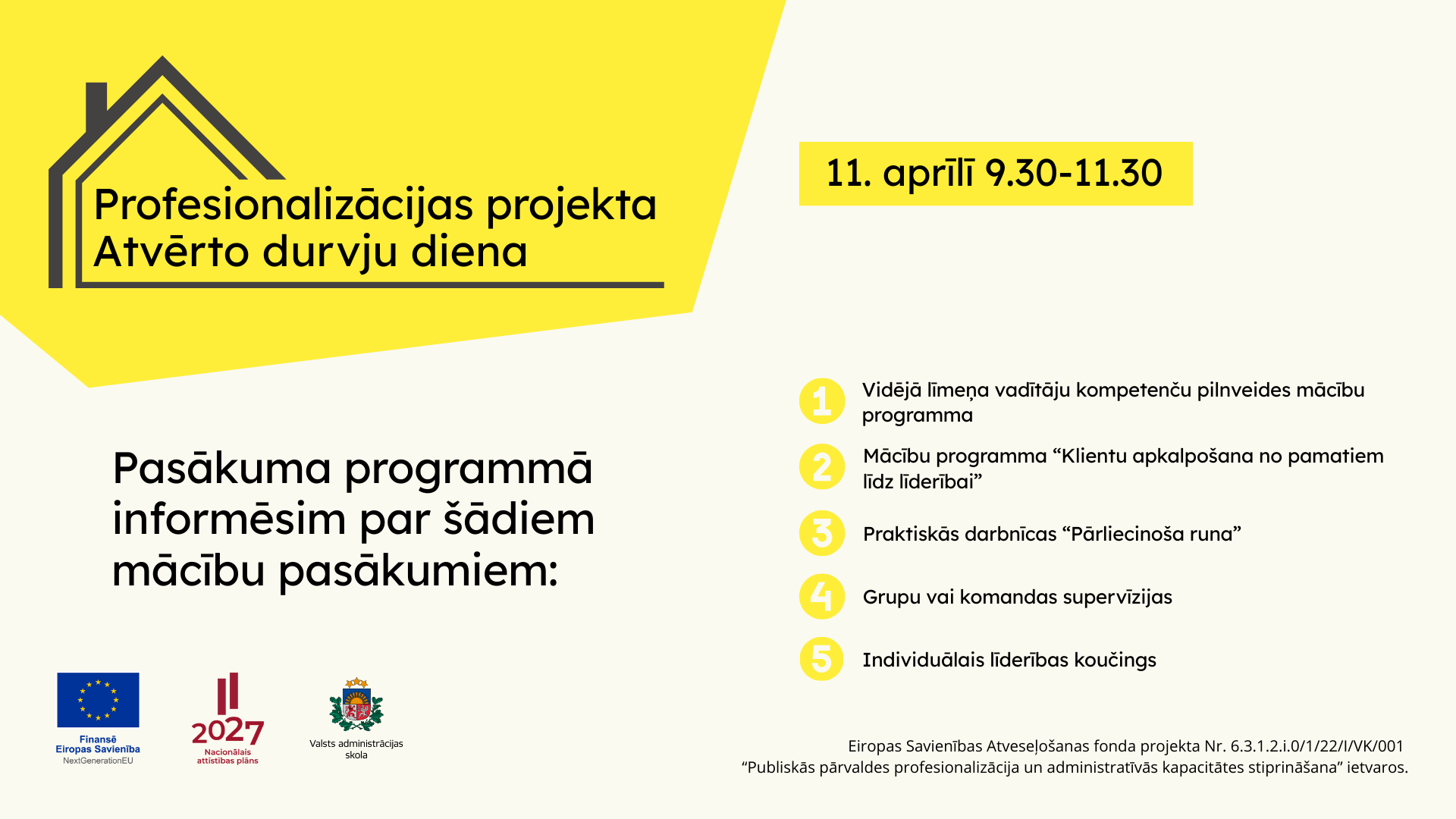 Profesionalizācijas projekta mācību programmu prezentācija
